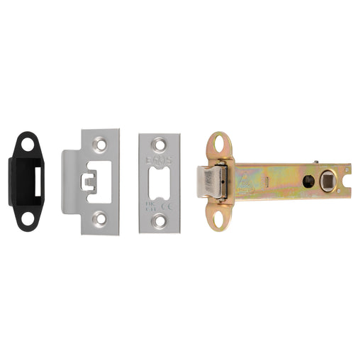 102Mm Heavy Duty Tubular Latch - 8Mm Follower - Square - Bright Stainless Steel