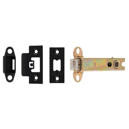 102Mm Heavy Duty Tubular Latch - 8Mm Follower - Square - Matt Black