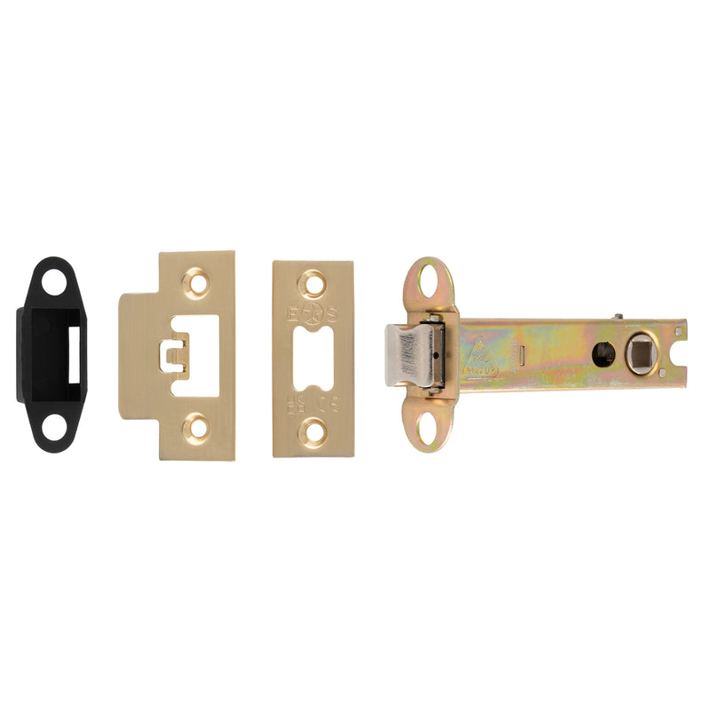 102Mm Heavy Duty Tubular Latch - 8Mm Follower - Square - Satin Brass
