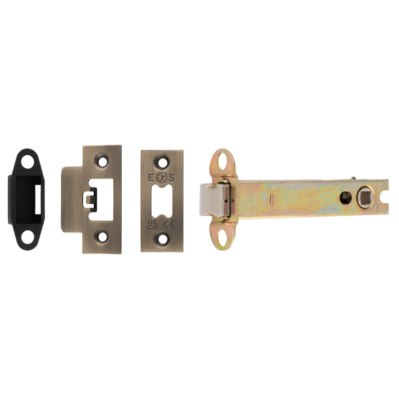 127Mm Heavy Duty Tubular Latch - 8Mm Follower - Square - Antique Brass