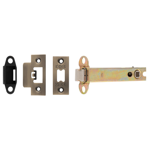 127Mm Heavy Duty Tubular Latch - 8Mm Follower - Square - Antique Brass
