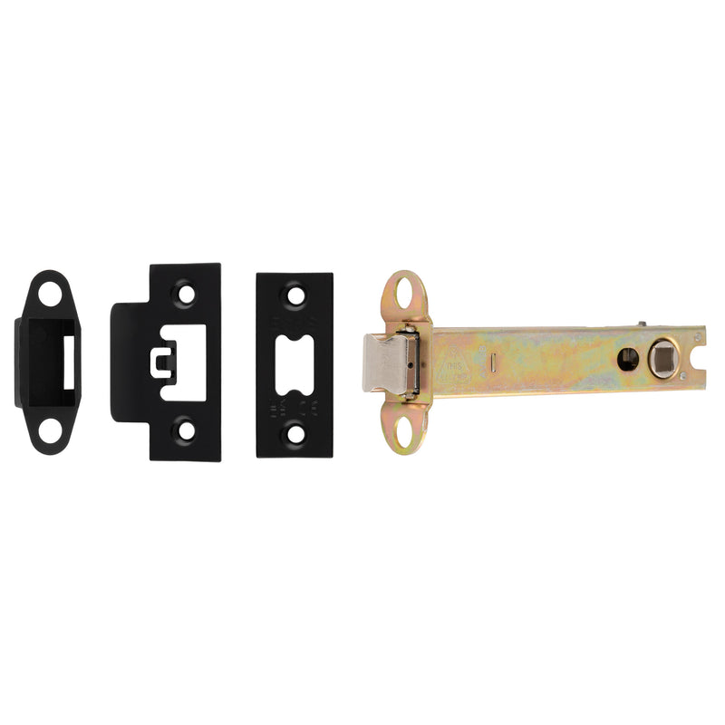 127Mm Heavy Duty Tubular Latch - 8Mm Follower - Square - Matt Black