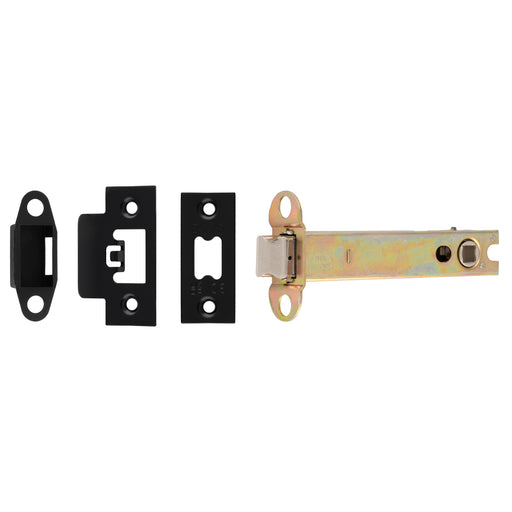 127Mm Heavy Duty Tubular Latch - 8Mm Follower - Square - Matt Black