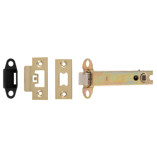 127Mm Heavy Duty Tubular Latch - 8Mm Follower - Square - Stainless Brass