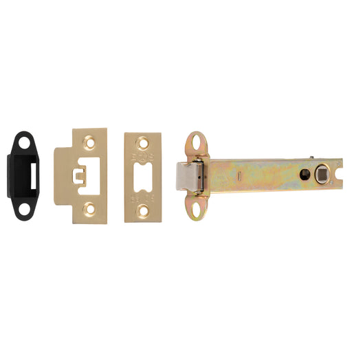 127Mm Heavy Duty Tubular Latch - 8Mm Follower - Square - Satin Brass