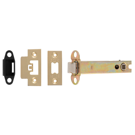 127Mm Heavy Duty Tubular Latch - 8Mm Follower - Square - Satin Brass