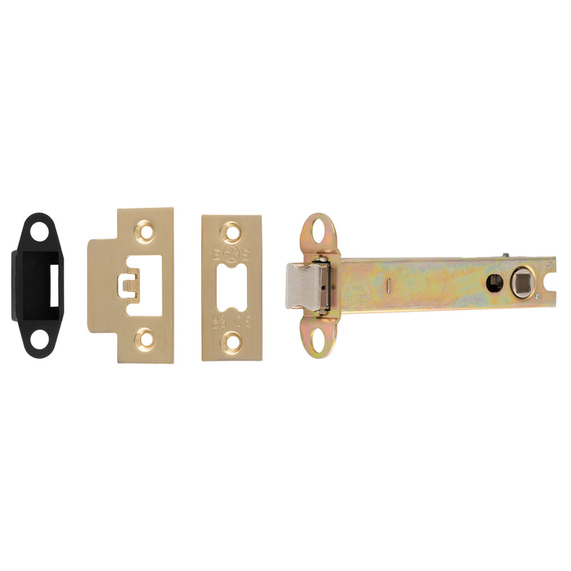 127Mm Heavy Duty Tubular Latch - 8Mm Follower - Square - Satin Brass