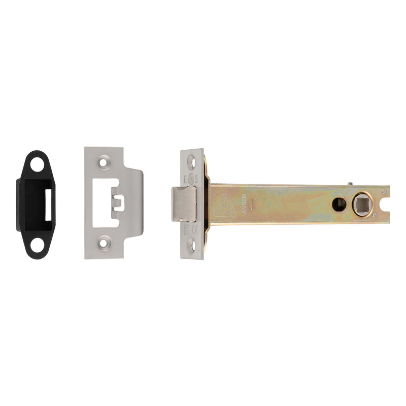127Mm Heavy Duty Tubular Latch - 8Mm Follower - Square - Satin Stainless Steel 127mm