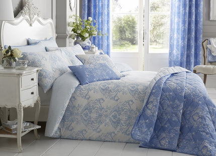 Toile Blue Double Duvet Cover Set