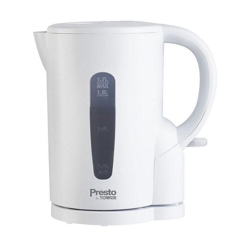 Tower Presto 2200W 1.7 Litre White Cool Touch Handle Fast Boil Electric Kettle