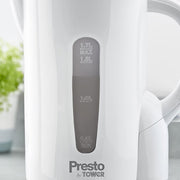 Tower Presto 2200W 1.7 Litre White Cool Touch Handle Fast Boil Electric Kettle