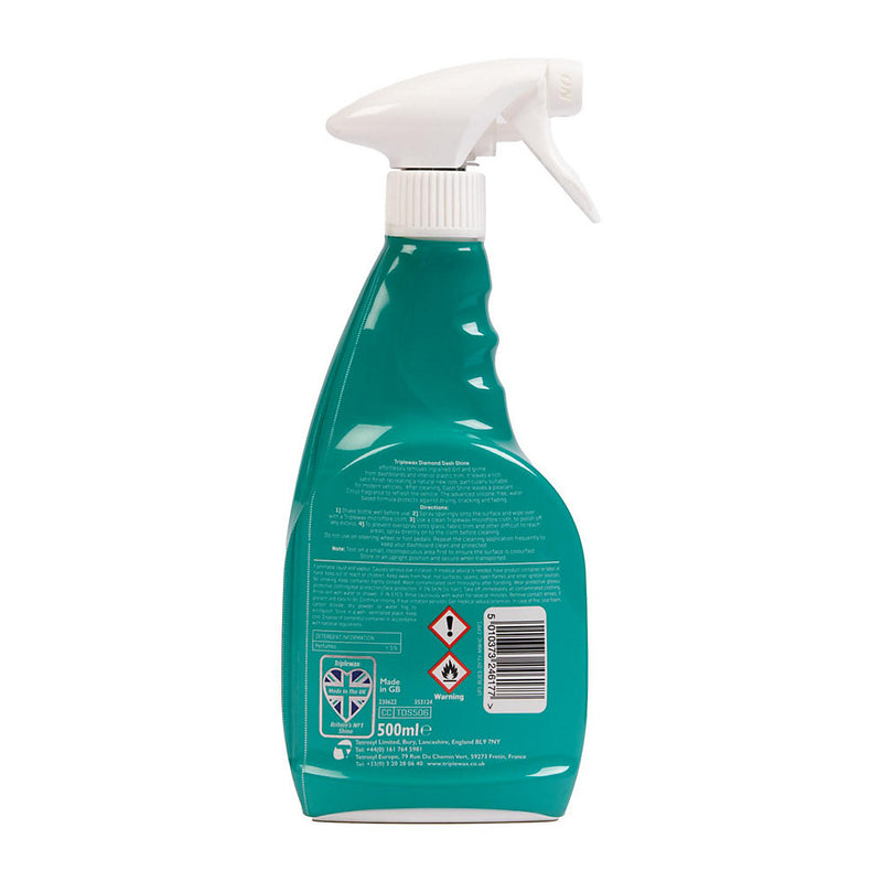 Triplewax Dash Shine 500ml - Dashboard Cleaner with Anti-Static Finish - TDS506