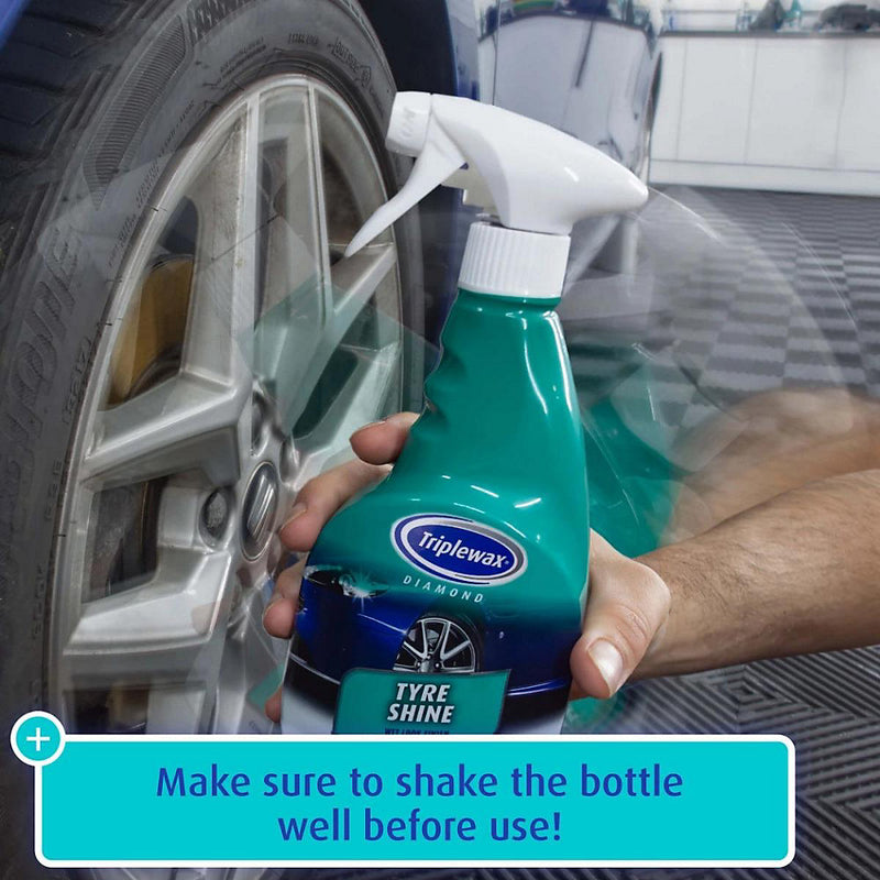 Triplewax Tyre Shine Dressing New Look Finish Clean & Protect Spray 500ml