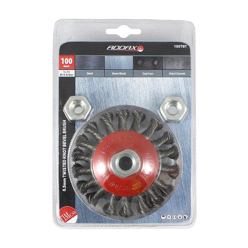 TIMCO Angle Grinder Bevel Brush Twisted Knot