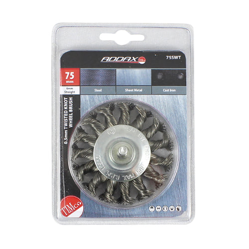 TIMCO Drill Wheel Brush Twisted Knot Steel Wire