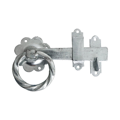 TIMCO Ring Gate Latch Twisted Black - 6"