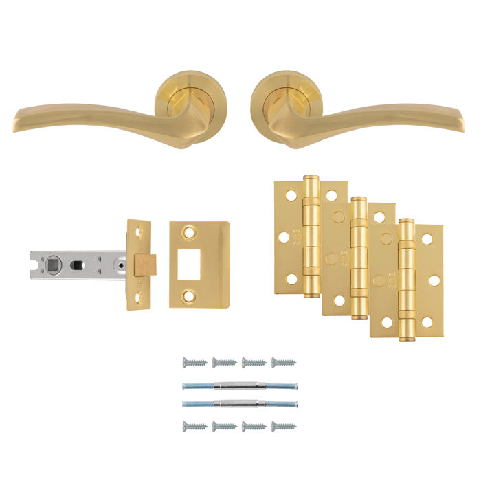 Sines Latch Pack - Ultimate Door Pack - Satin Brass