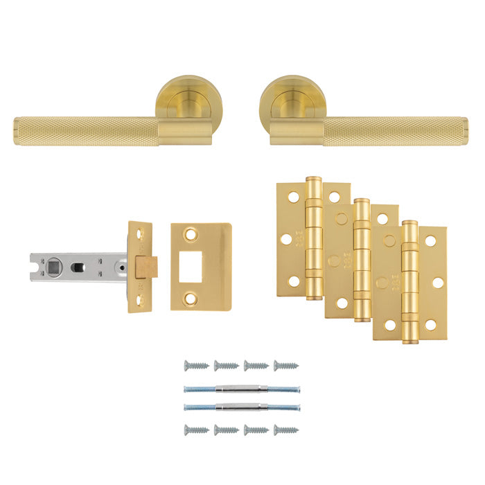 Lagos Latch Pack - Ultimate Door Pack - Satin Brass