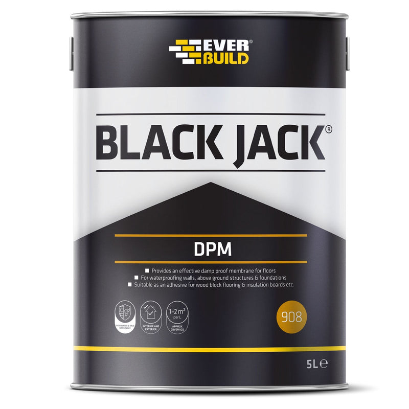 EverBuild Black Jack Black Bitumen Paint 5L DPM