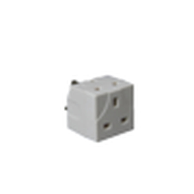 Securlec 2 Way Plug-In Adaptor White 13 Amp Display Box