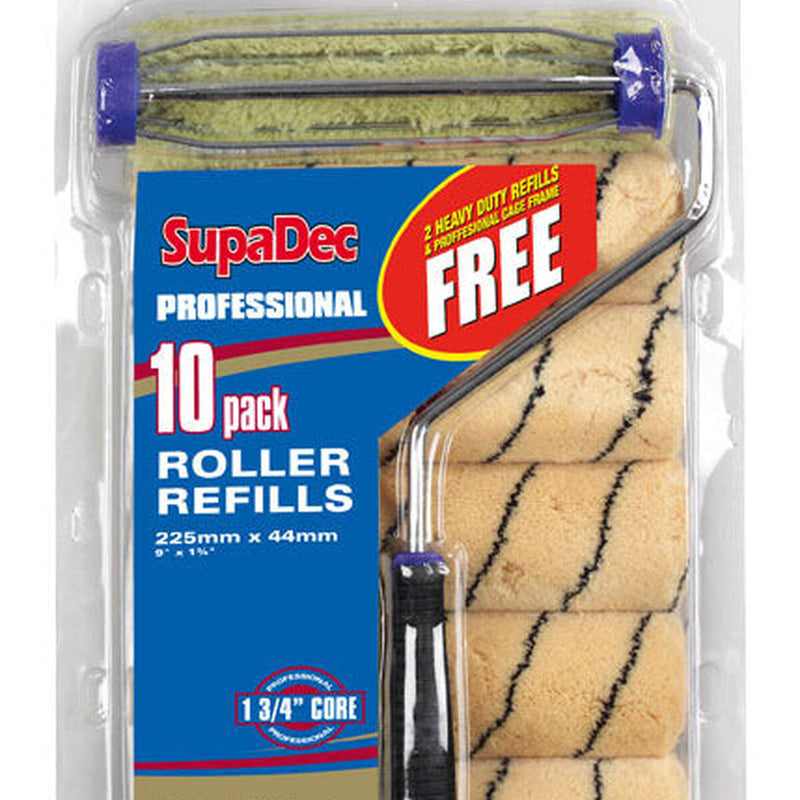 SupaDec 10 Pack Roller Refill 9"/255mm
