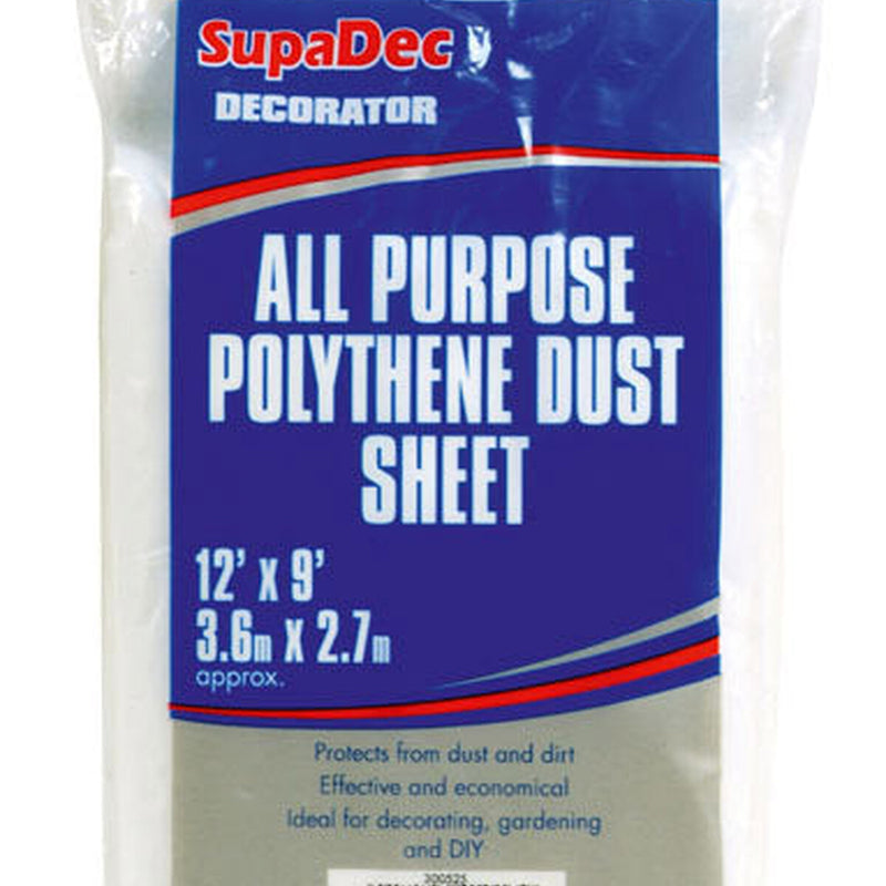 SupaDec All Purpose Polythene Dust Sheets 12' x 6'