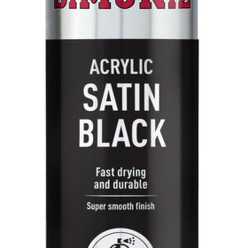 Simoniz Spray Paint - Satin Black (Aerosol) 500ml