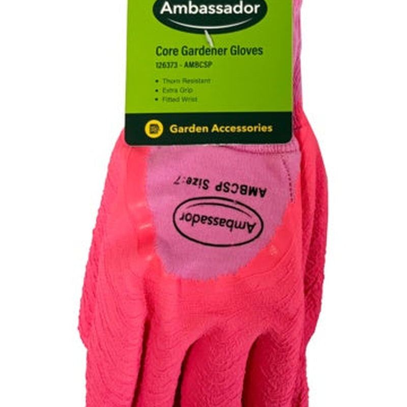 Ambassador Core Gardener Pink Gloves 7/S