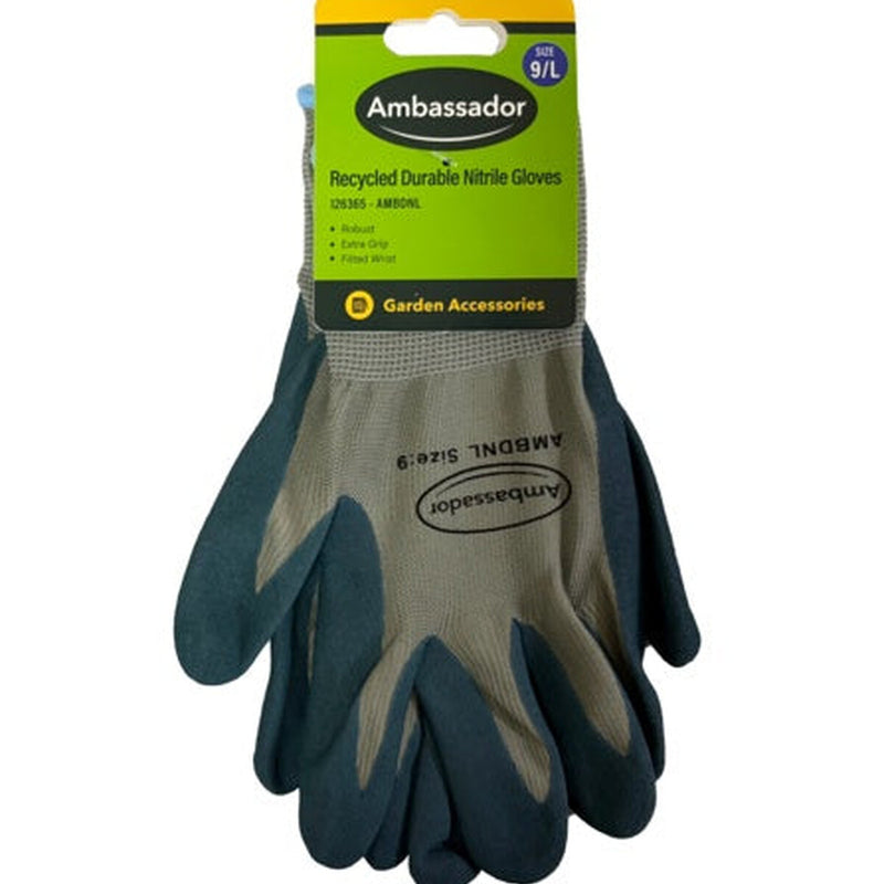 Ambassador Recycled Durable Nitrile Gloves 9/L