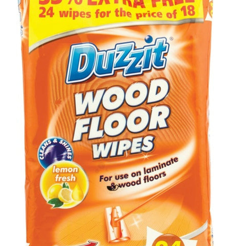 Duzzit Wood Floor Wipes Lemon Fresh / 18 Pack