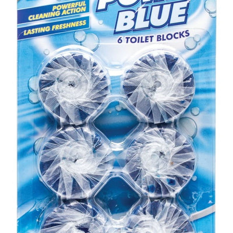 Duzzit Power Blue Toilet Block Pack 6