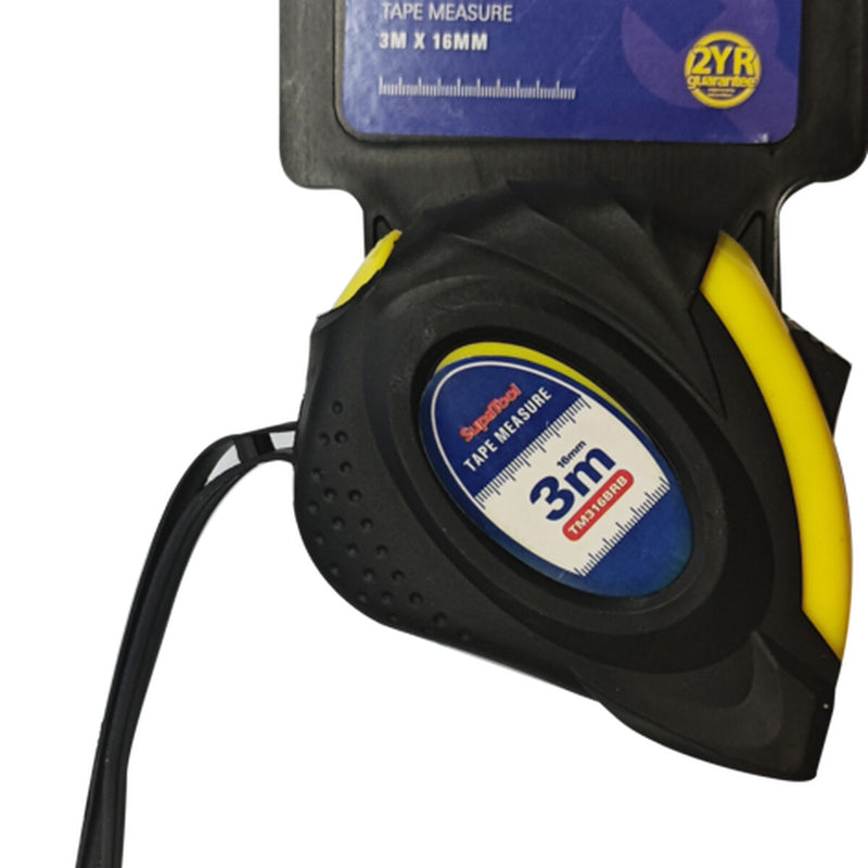 SupaTool Rubberised Tape Measure 3m x 16mm