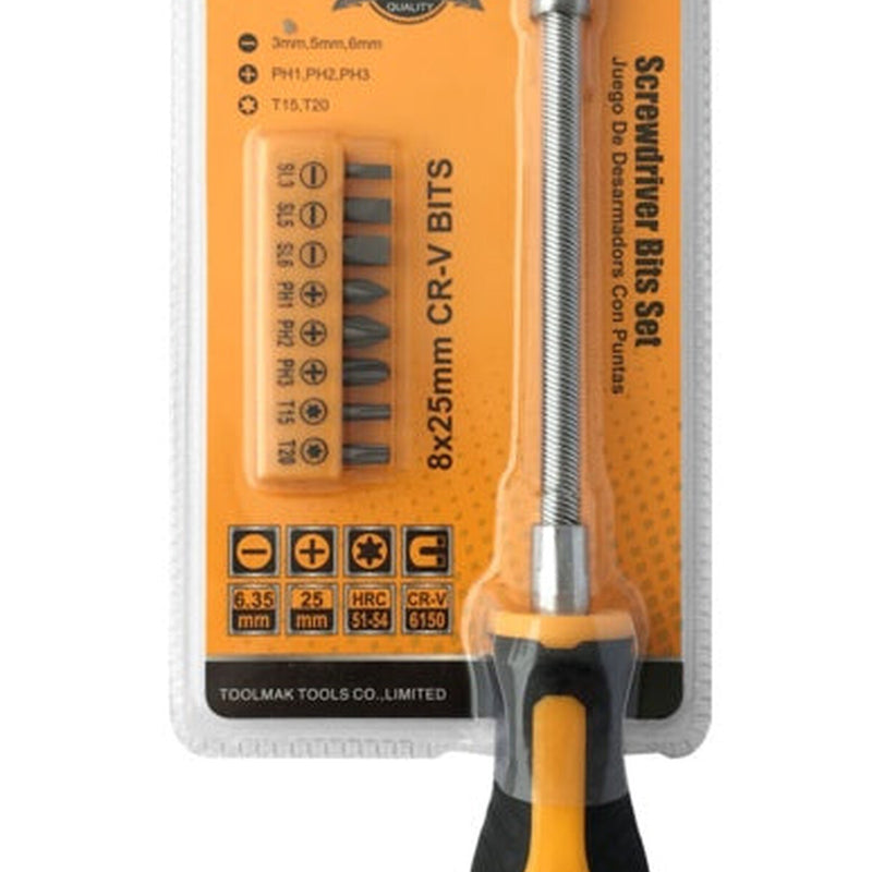 Toolmak Screwdriver Bit Set 9pcs