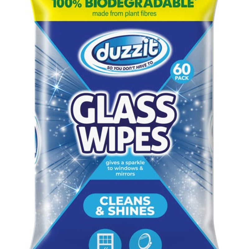 Duzzit Glass Wipes Pack 60