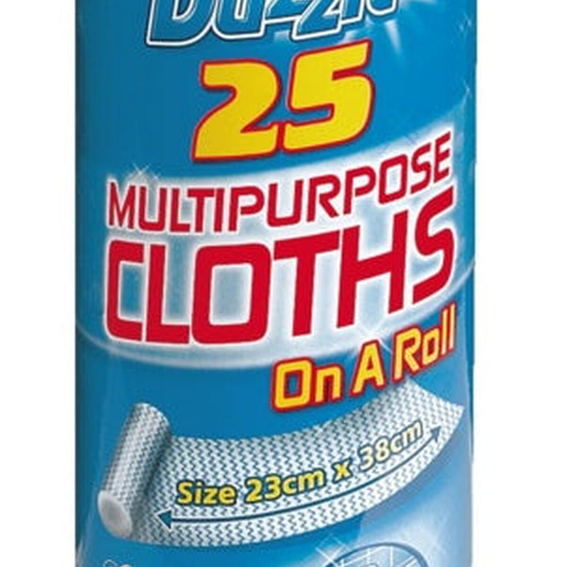 Duzzit Multi Purpose Cloths On A Roll 25 Pack