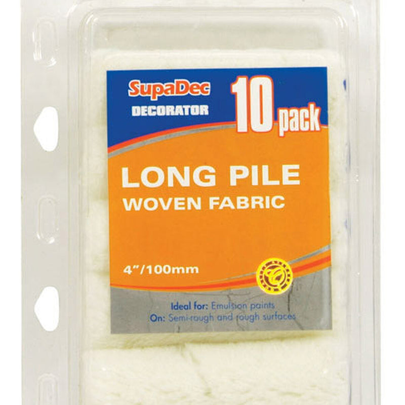 SupaDec Long Pile Mini Roller Pack of 10