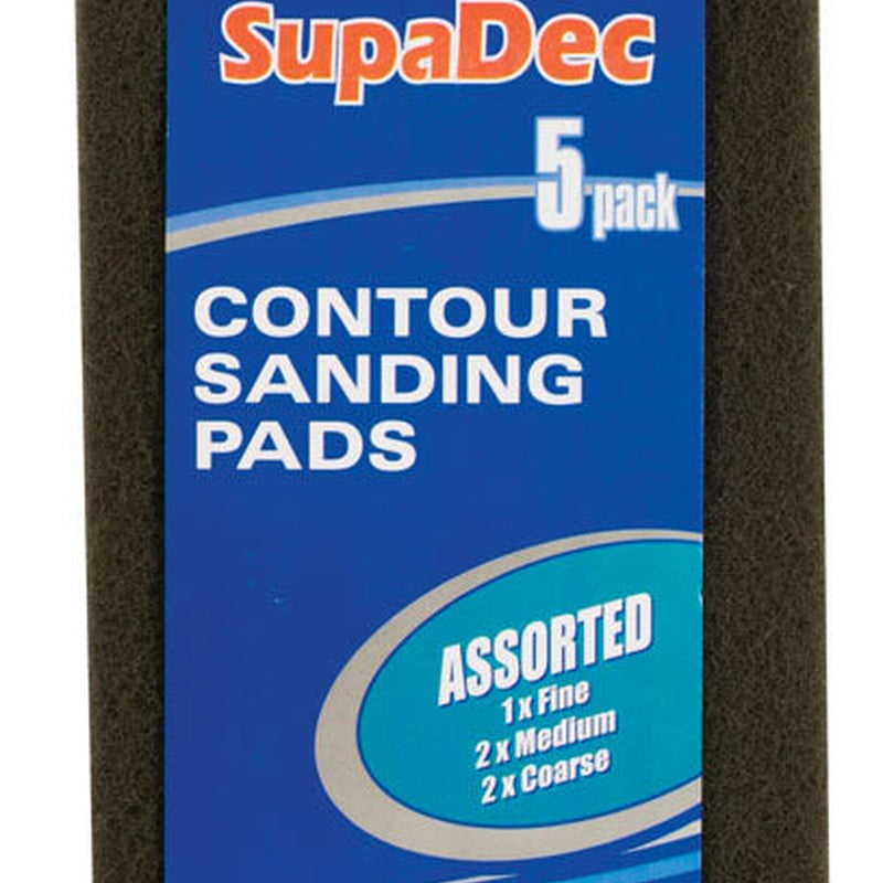 SupaDec Contour/Sanding Pads 5 Pack Assorted Assorted