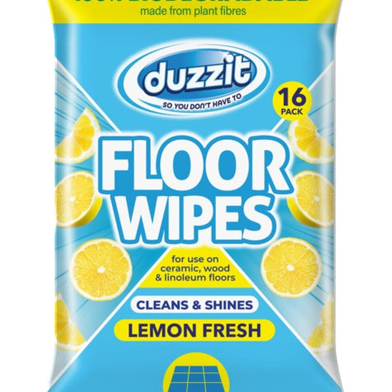 Duzzit Floor Wipes Lemon Fresh Pack 16