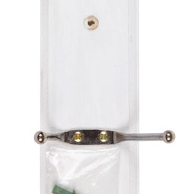 SupaHome Hat and Coat Rack with 3 Hooks White Finish