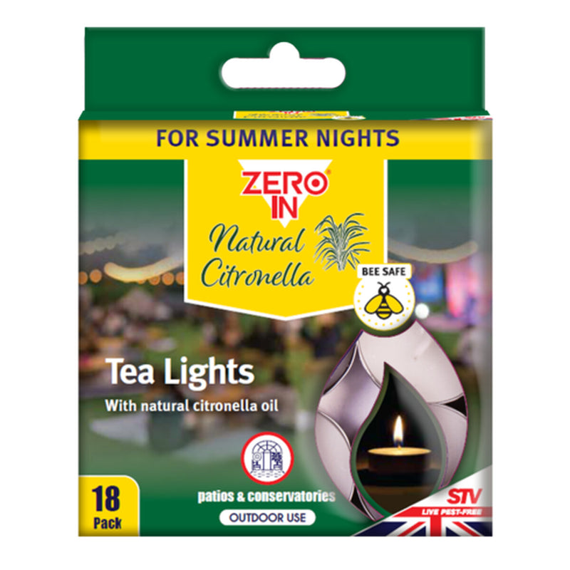 Zero In Citronella Tea Lights 18 pack