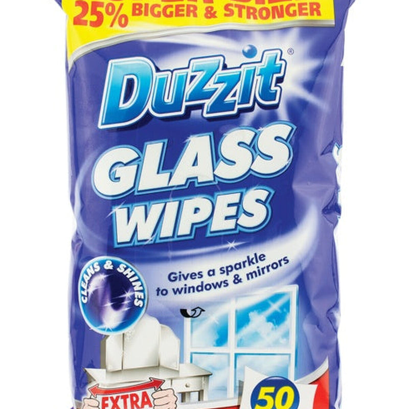 Duzzit Glass Wipes 50 Pack