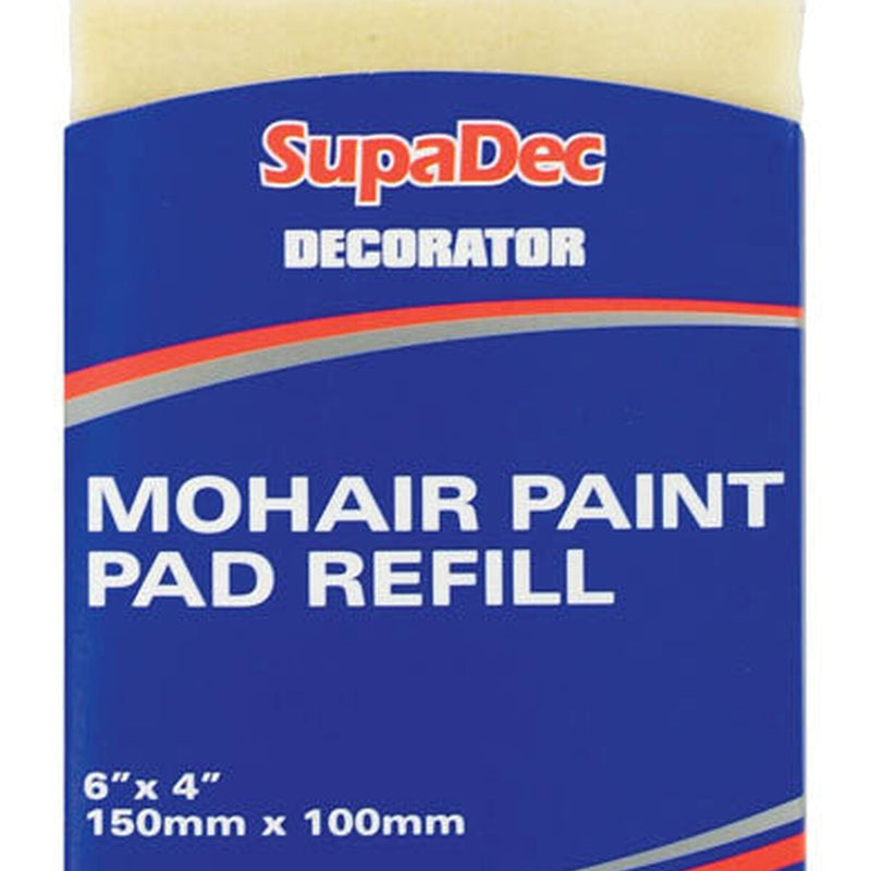 SupaDec Decorator Mohair Paint Pad Refill 6" x 4" /150mm x 100mm