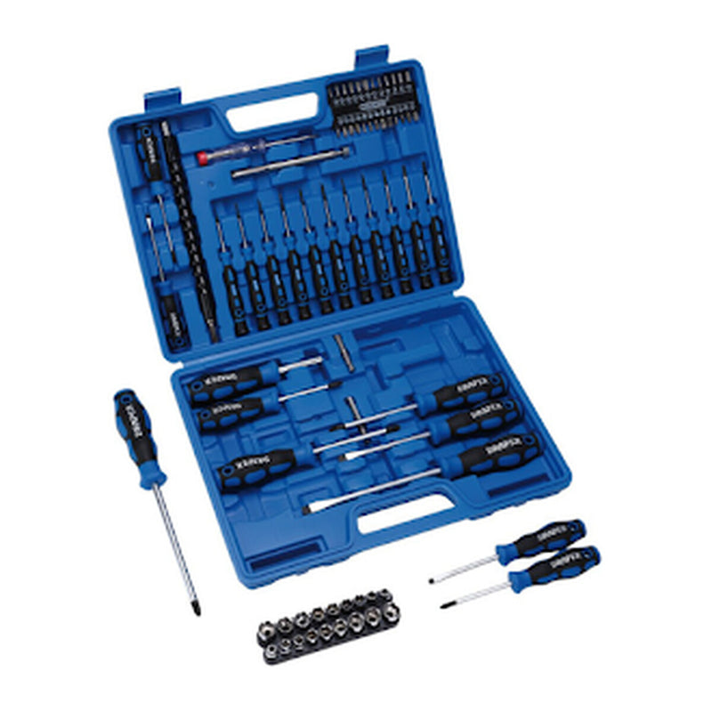 Draper 40850 Screwdriver, Socket and Bit Set, Blue (70 Piece)