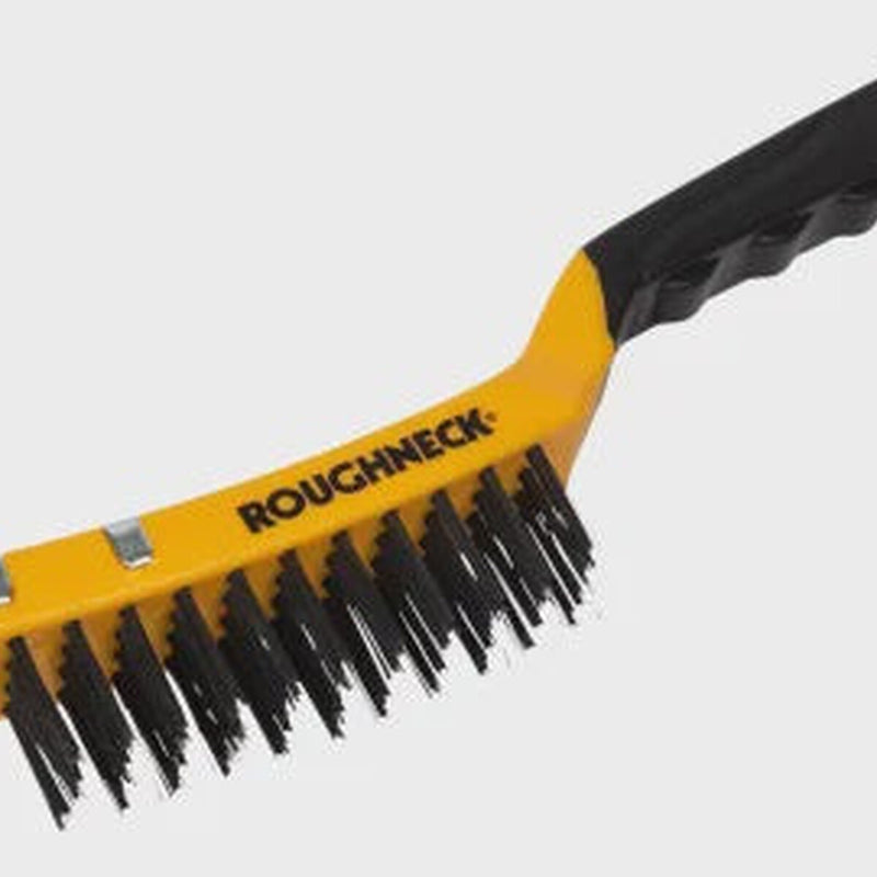 Roughneck Carbon Steel Wire Brush with Scraper