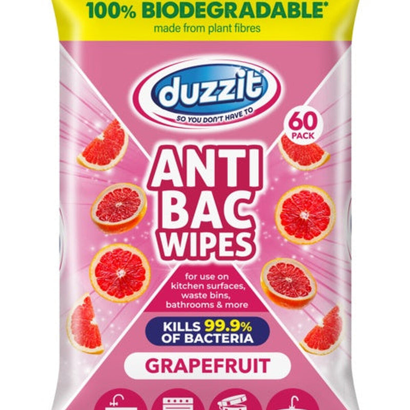 Duzzit Anti Bac Wipes Grapefruit Pack 60
