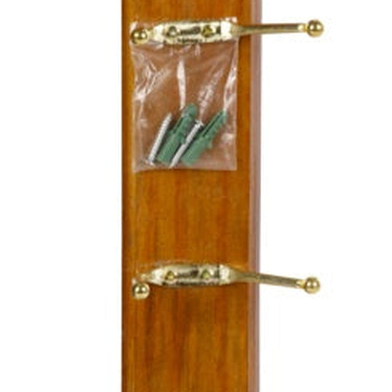 SupaHome Hat and Coat Rack with 5 Hooks Antique Pine Finish