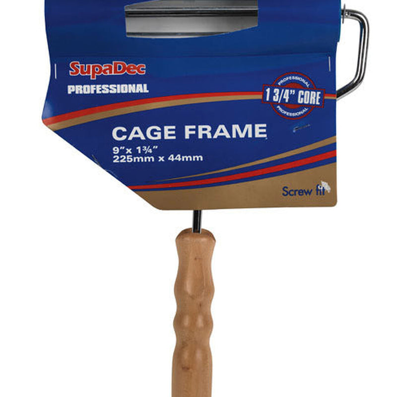 SupaDec Wooden Handle Cage Frame 9" x 1.75" / 255mm x 44mm