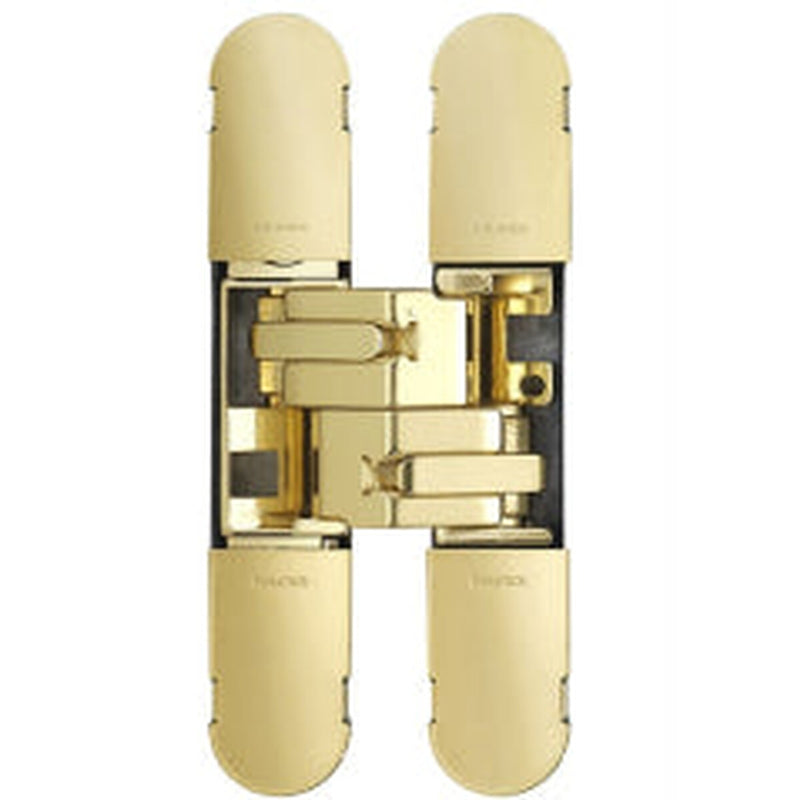 1130 Stars 3D Concealed Hinge 134 X 24Mm Brass Plated - Screws Not Supplied - Brass Plated 134 x 24 mm