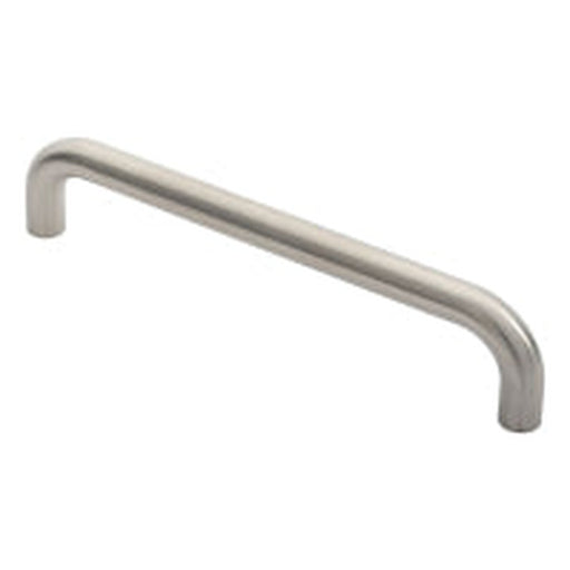 22Mm Dia. D Pull Handle - 300Mm C/C - Bolt Through Fixing - Satin Stainless Steel