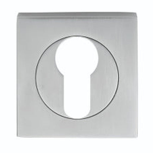 Escutcheon - Euro Profile - Square Rose - Satin Chrome 52MM